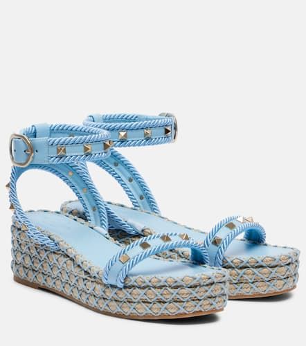 Sandales Rockstud Torchon en cuir - Valentino Garavani - Modalova