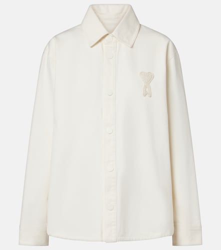 Sobrecamisa Ami de Cœur de sarga de algodón - Ami Paris - Modalova