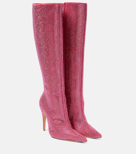 Embellished leather knee-high boots - Magda Butrym - Modalova