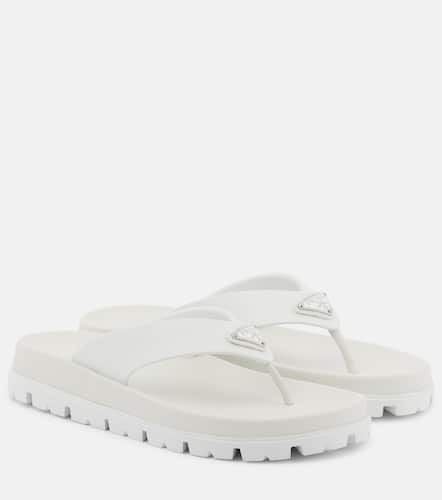 Prada Leather-trimmed thong sandals - Prada - Modalova