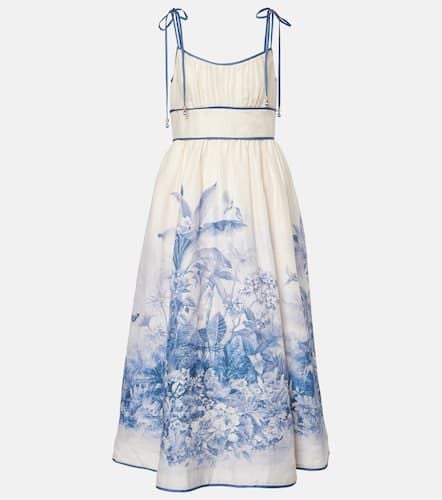 Vestido midi Wylie de lino estampado - Zimmermann - Modalova