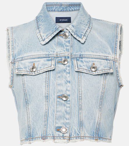 Sportmax Cropped denim vest - Sportmax - Modalova