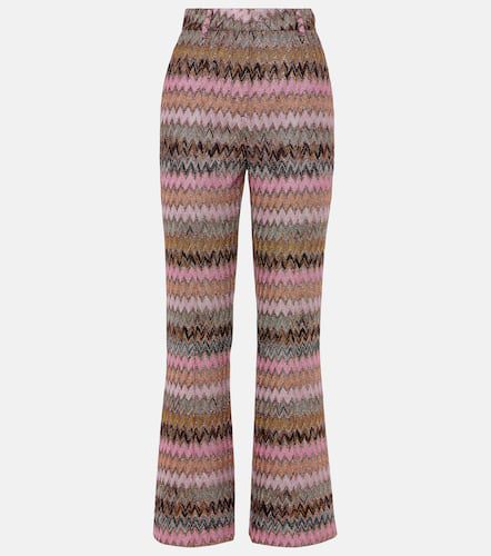 Pantalones flared metalizados en zigzag - Missoni - Modalova