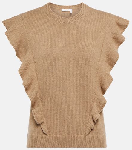 ChloÃ© Ruffle-trimmed cashmere top - Chloe - Modalova