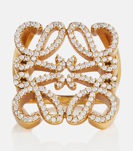 Anagram crystal-embellished ring - Loewe - Modalova