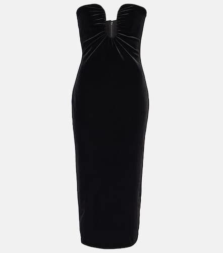 Strapless velvet midi dress - Self-Portrait - Modalova