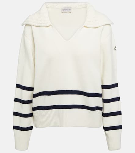Striped cashmere and wool sweater - Moncler - Modalova