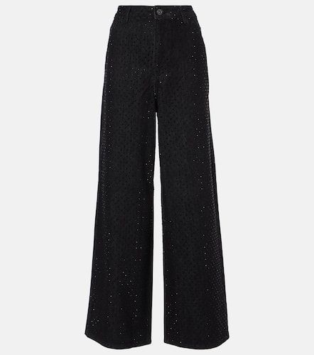 Rhinestone-embellished wide-leg jeans - Self-Portrait - Modalova