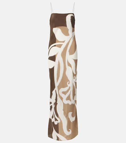 Floral printed silk satin maxi dress - SIR - Modalova