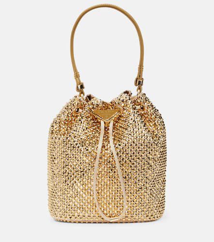 Crystal-embellished satin shoulder bag - Prada - Modalova