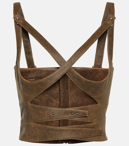 X KNWLS cutout leather bustier - Jean Paul Gaultier - Modalova