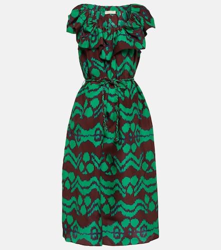 Robe midi Anora en soie imprimée - Ulla Johnson - Modalova