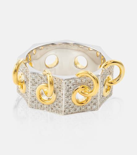 Eyet 14kt yellow and white ring with diamonds - Rainbow K - Modalova