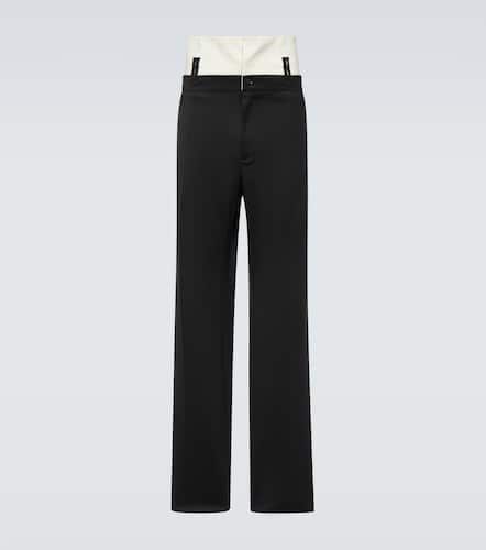 Wool-blend twill straight pants - Dolce&Gabbana - Modalova