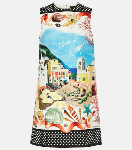 Miniabito Capri in cotone con stampa - Dolce&Gabbana - Modalova