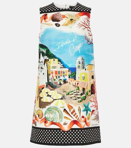 Vestido corto Capri de algodón estampado - Dolce&Gabbana - Modalova