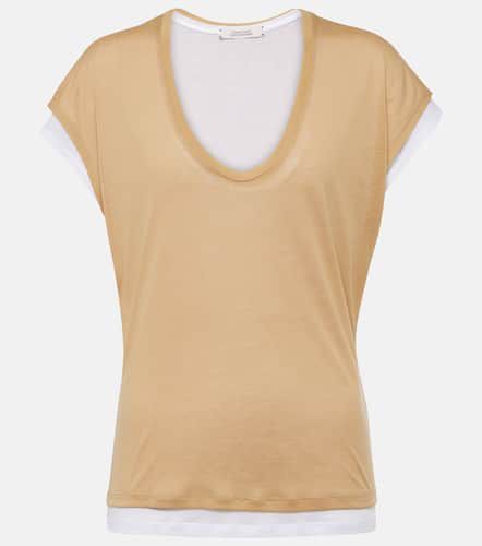 Layered cotton-blend jersey T-shirt - Dorothee Schumacher - Modalova