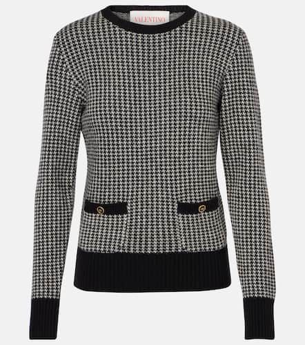 Houndstooth virgin wool sweater - Valentino - Modalova