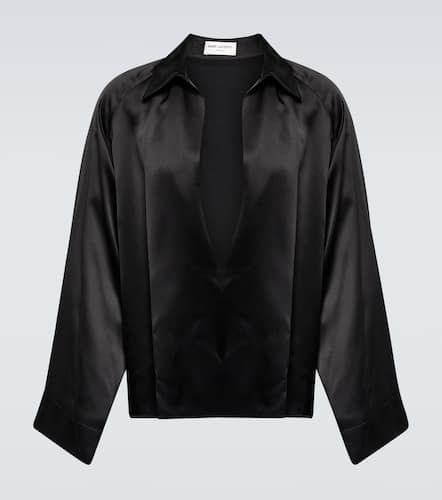 Silk crÃªpe satin shirt - Saint Laurent - Modalova