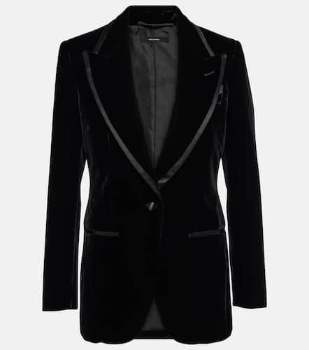 Single-breasted velvet tuxedo jacket - Tom Ford - Modalova