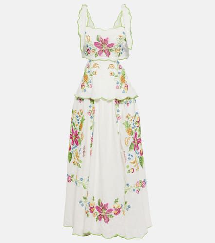 Tropical Romance embroidered midi dress - Farm Rio - Modalova