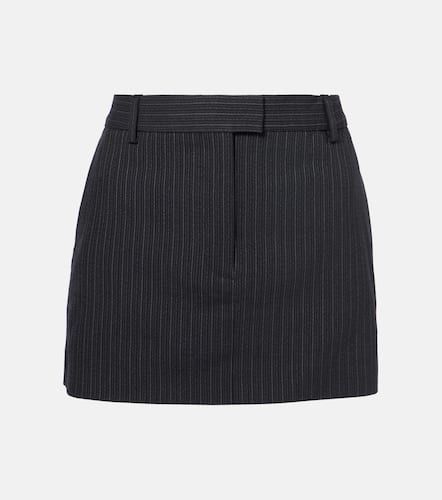 Chalk stripe wool and cotton miniskirt - Acne Studios - Modalova