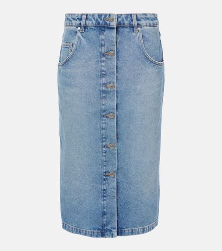 Falda midi de denim con cadena - Stella McCartney - Modalova