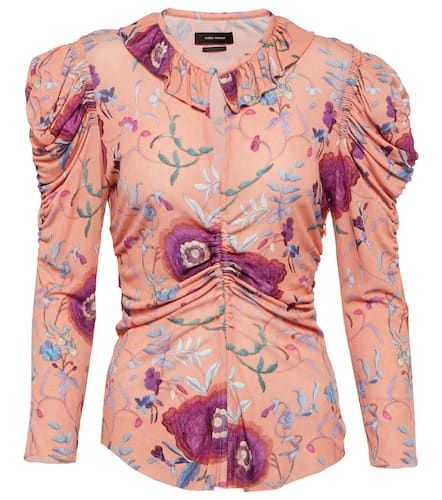 Top Jen in velluto con stampa floreale - Isabel Marant - Modalova