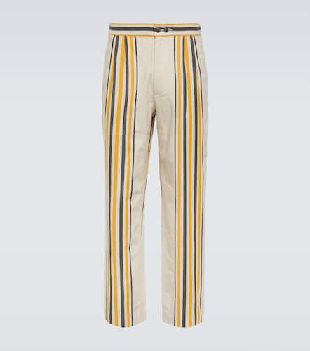 Striped mid-rise cotton straight pants - Bode - Modalova