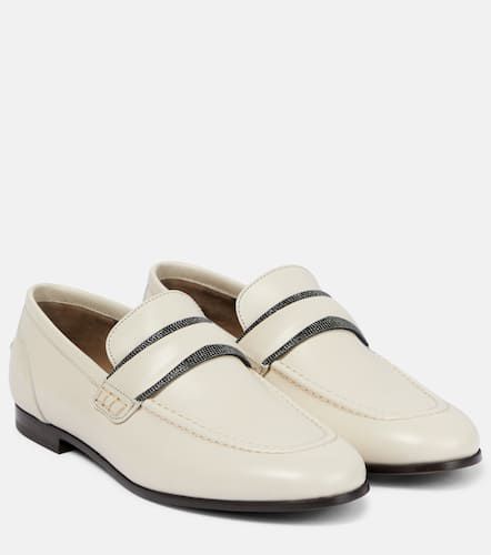 Embellished leather loafers - Brunello Cucinelli - Modalova