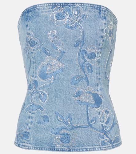 Rotate Top Rhinestone en jean - Rotate - Modalova