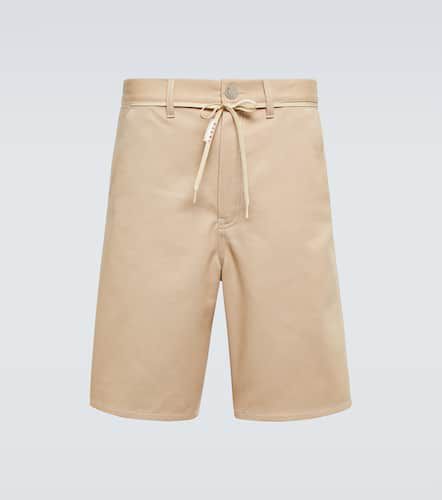 Marni Leather-trimmed cotton shorts - Marni - Modalova