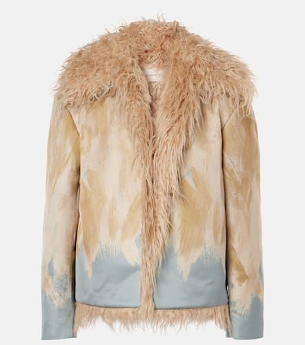 Bedruckte Jacke mit Faux Fur - Dries Van Noten - Modalova