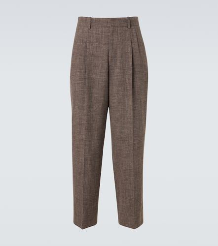 Silas silk, linen, and wool straight pants - The Row - Modalova