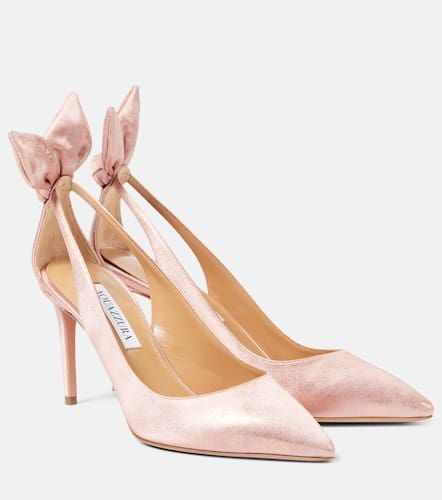 Aquazzura Bow Tie 85 metallic pumps - Aquazzura - Modalova