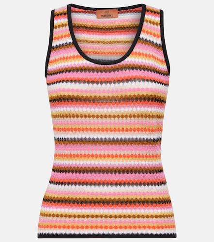 Tank top de mezcla de algodón en zigzag - Missoni - Modalova