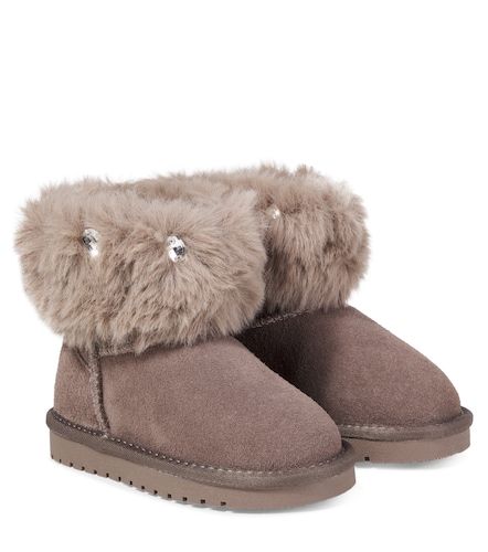 Monnalisa Embellished suede boots - Monnalisa - Modalova