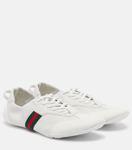 Flex suede and leather sneakers - Gucci - Modalova