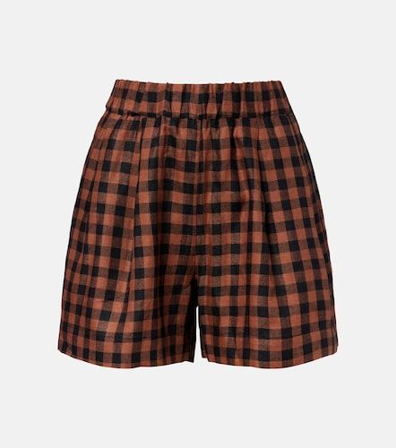 Asceno Checked linen shorts - Asceno - Modalova