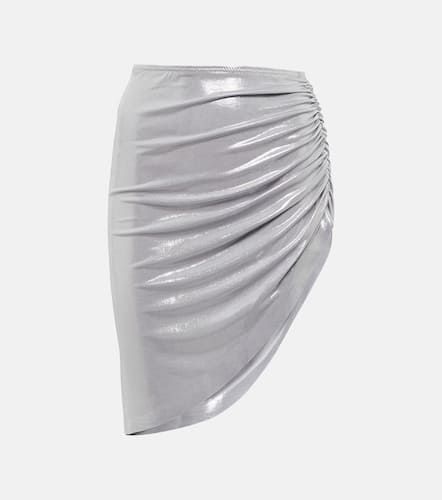 Minifalda asimétrica de lamé fruncida - Norma Kamali - Modalova