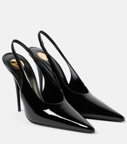 L'Entracte 110 patent leather slingback pumps - Saint Laurent - Modalova