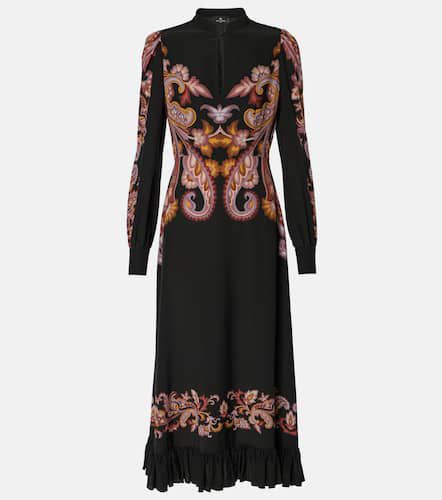 Vestido midi de seda con paisley - Etro - Modalova