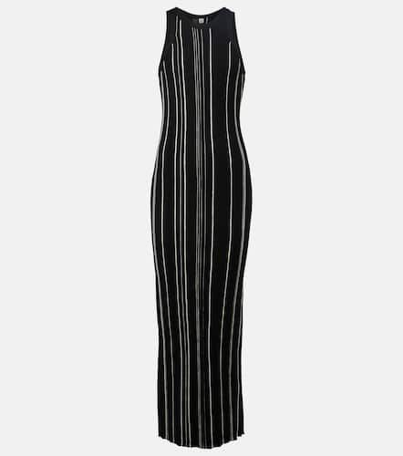Striped ribbed-knit maxi dress - Toteme - Modalova