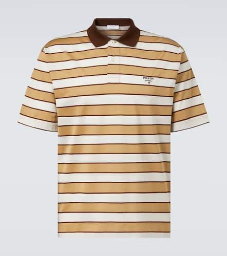 Striped cotton jersey polo shirt - Prada - Modalova