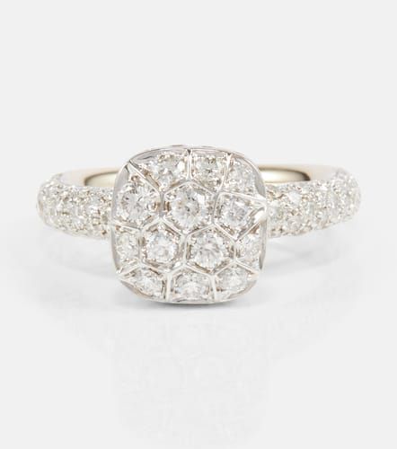 Nudo Solitaire 18kt white and rose gold ring with diamonds - Pomellato - Modalova