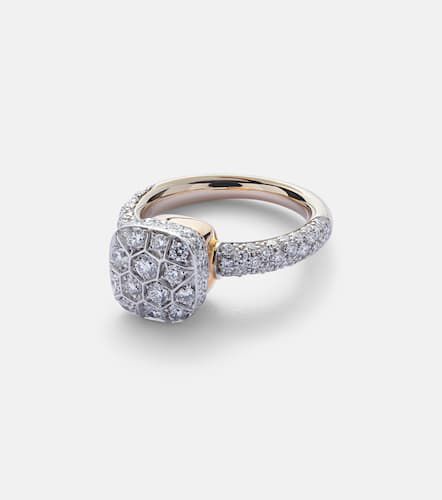 Nudo Solitaire 18kt white and rose gold ring with diamonds - Pomellato - Modalova