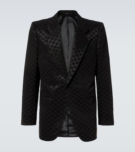 Gucci Blazer in misto cotone GG - Gucci - Modalova