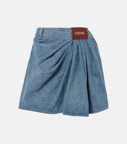 Loewe Draped denim miniskirt - Loewe - Modalova