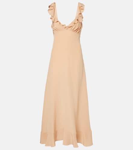 Ruffled silk crepe de chine maxi dress - Chloe - Modalova