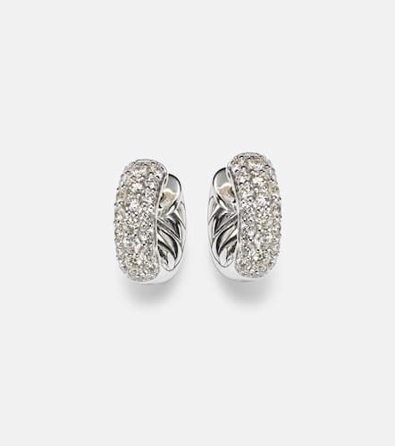 Pendientes de aro DY Mercer de plata de ley con diamantes - David Yurman - Modalova